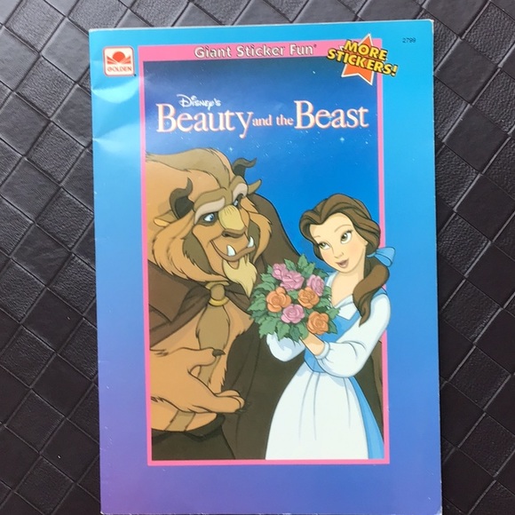 Disney Beauty and the Beast cartoon tales comic book and sticker coloring books - Picture 2 of 8